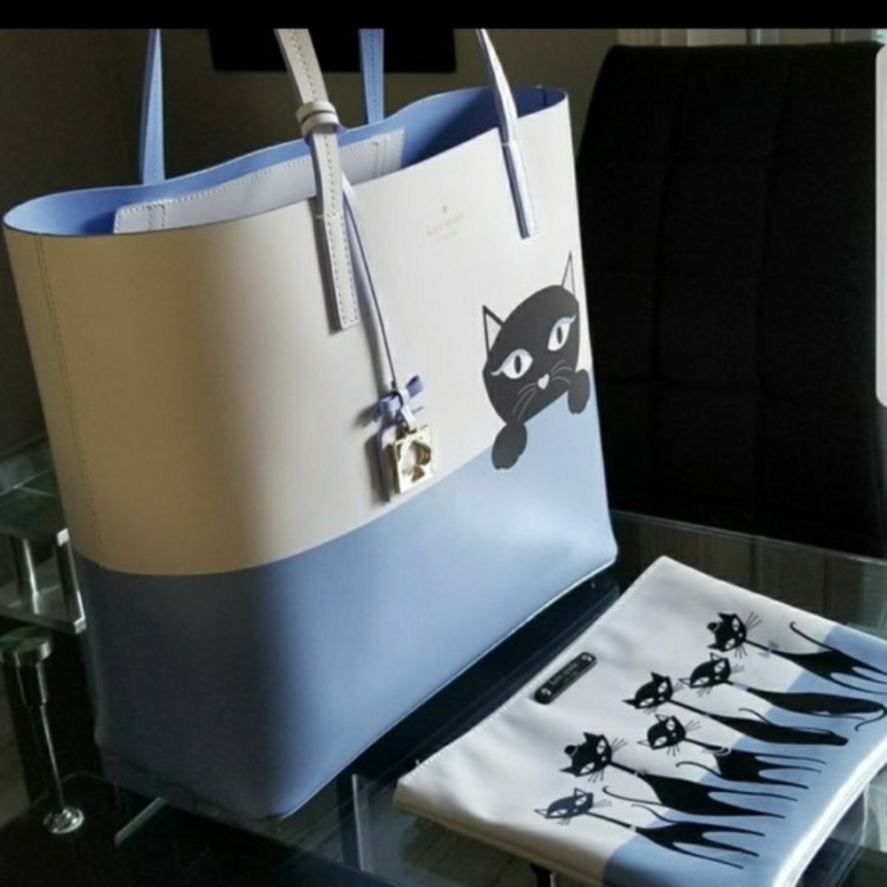 💜💜KATE SPADE Adorable Cat themed Bag New SET💜